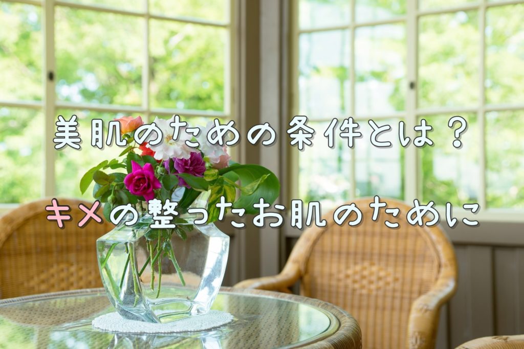 美肌のための条件とは？キメの整ったお肌のために