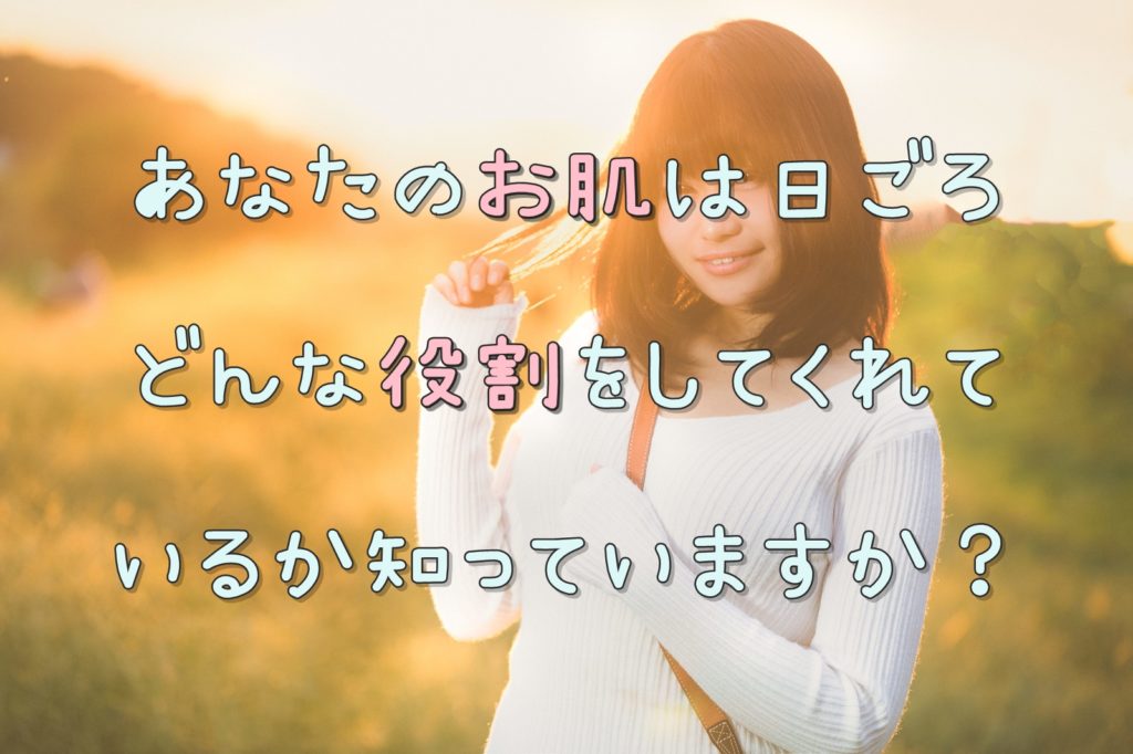 あなたのお肌は日ごろどんな役割をしてくれているか知っていますか？